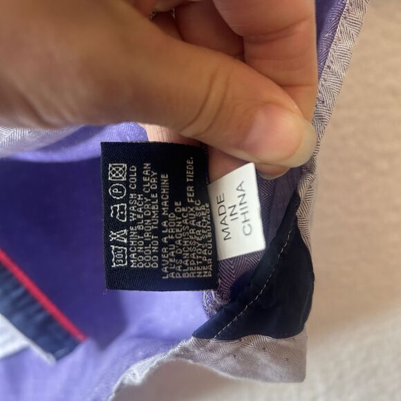 Levinas 16/16.5 35/36 Men’s Dress Shirt Button Up Long Sleeve Office Lgt Purple - Picture 8 of 11